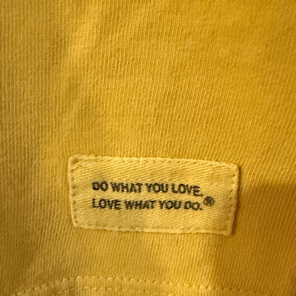 Life Is Good Sunflower Yellow Tee with Blue Graphic - Picture 2 of 11